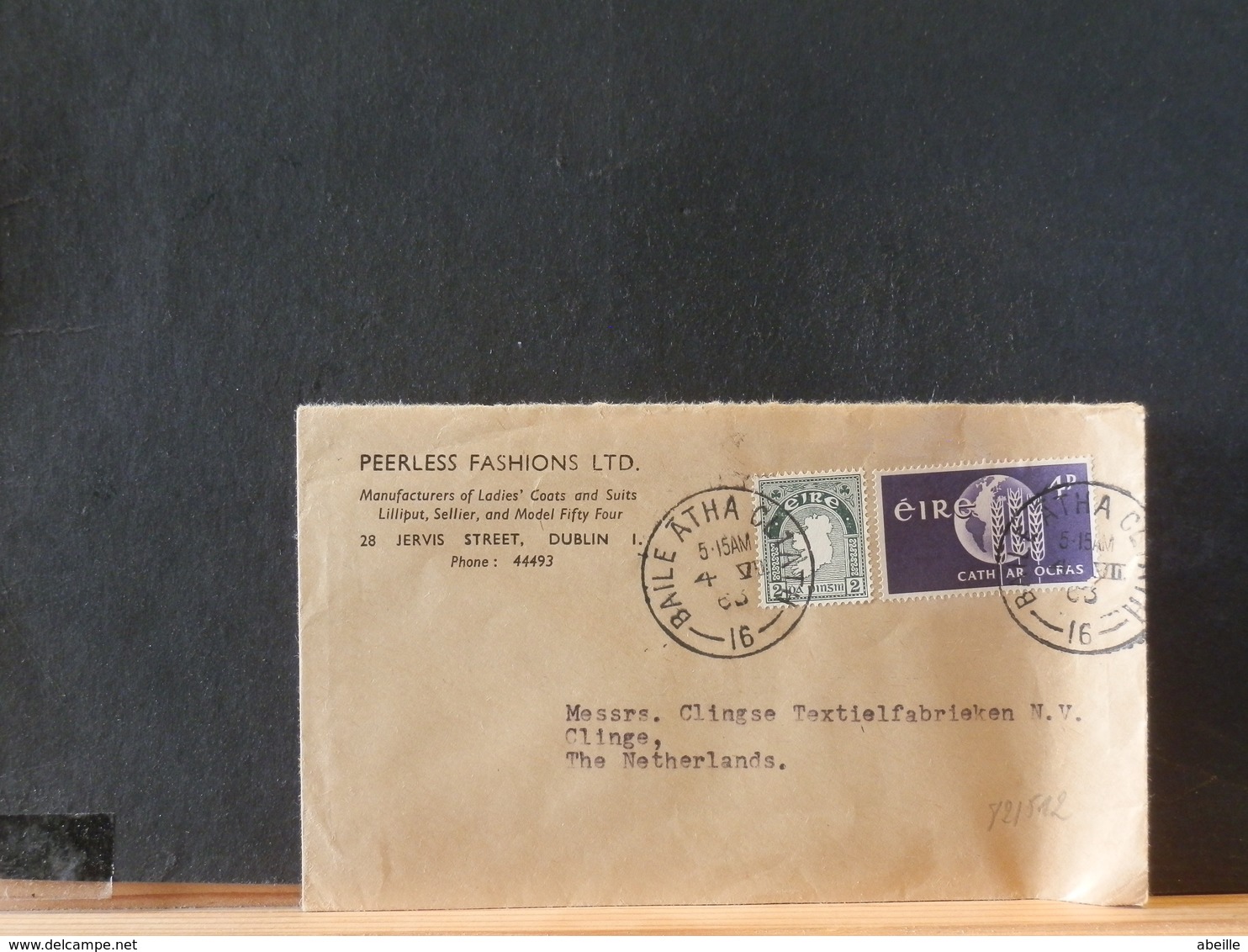 82/512  LETTRE EIRE  1963 - Lettres & Documents