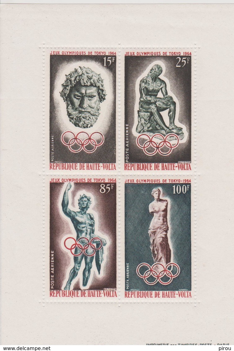 HAUTE VOLTA BLOC/FEUILLET JEUX OLYMPIQUES DE TOKYO 1964 - Estate 1964: Tokio