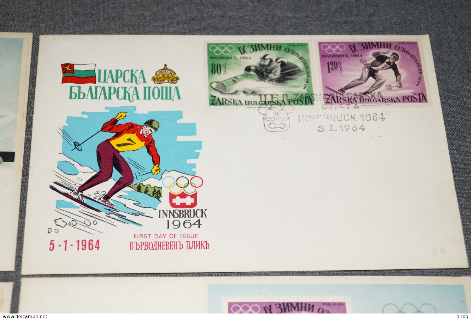 Lot De 6 Courrier Avec Timbres Russes Pour Les Jeux Olympiques Hivers 1964,Innsbruck,collection - Hiver 1964: Innsbruck