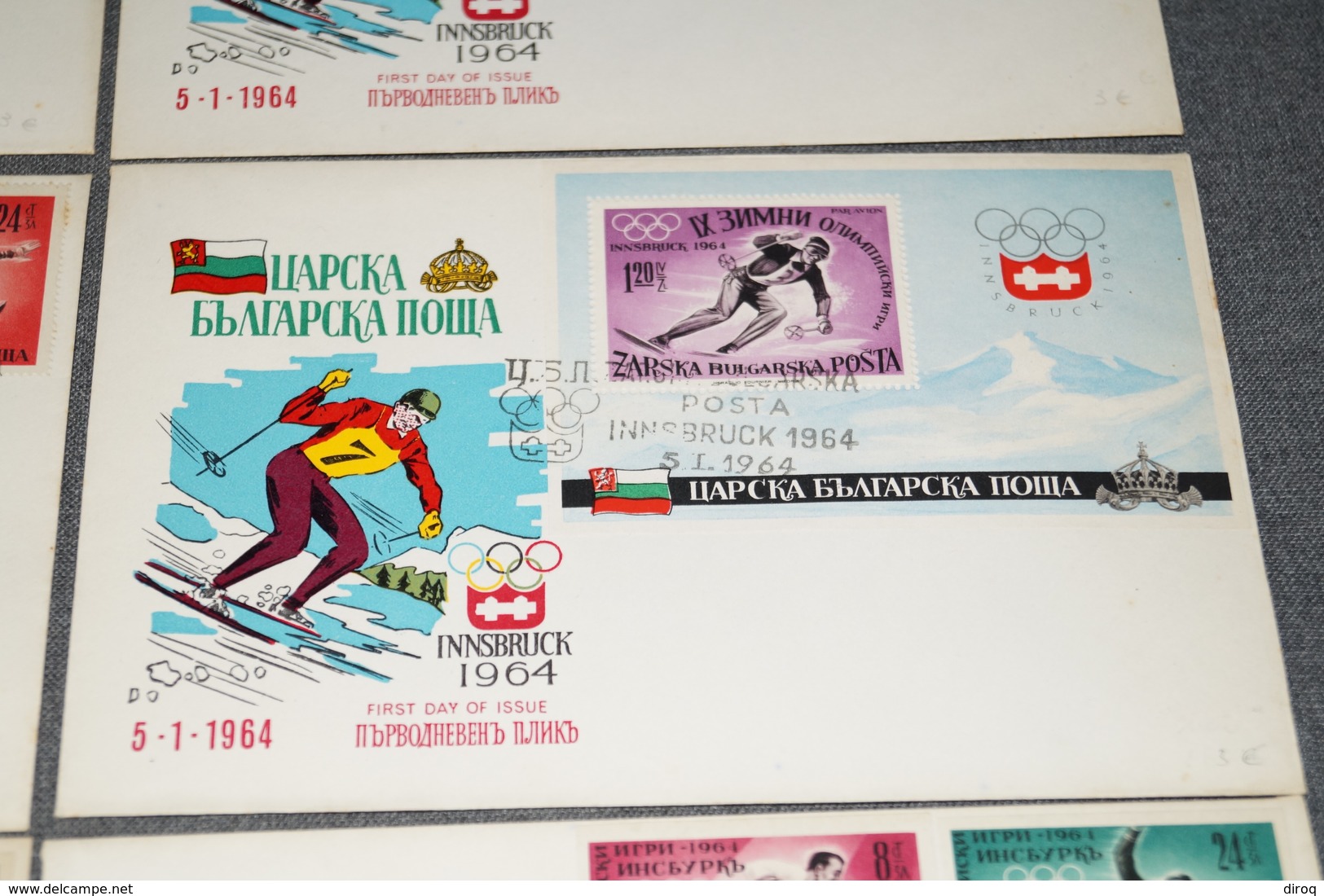 Lot De 6 Courrier Avec Timbres Russes Pour Les Jeux Olympiques Hivers 1964,Innsbruck,collection - Hiver 1964: Innsbruck