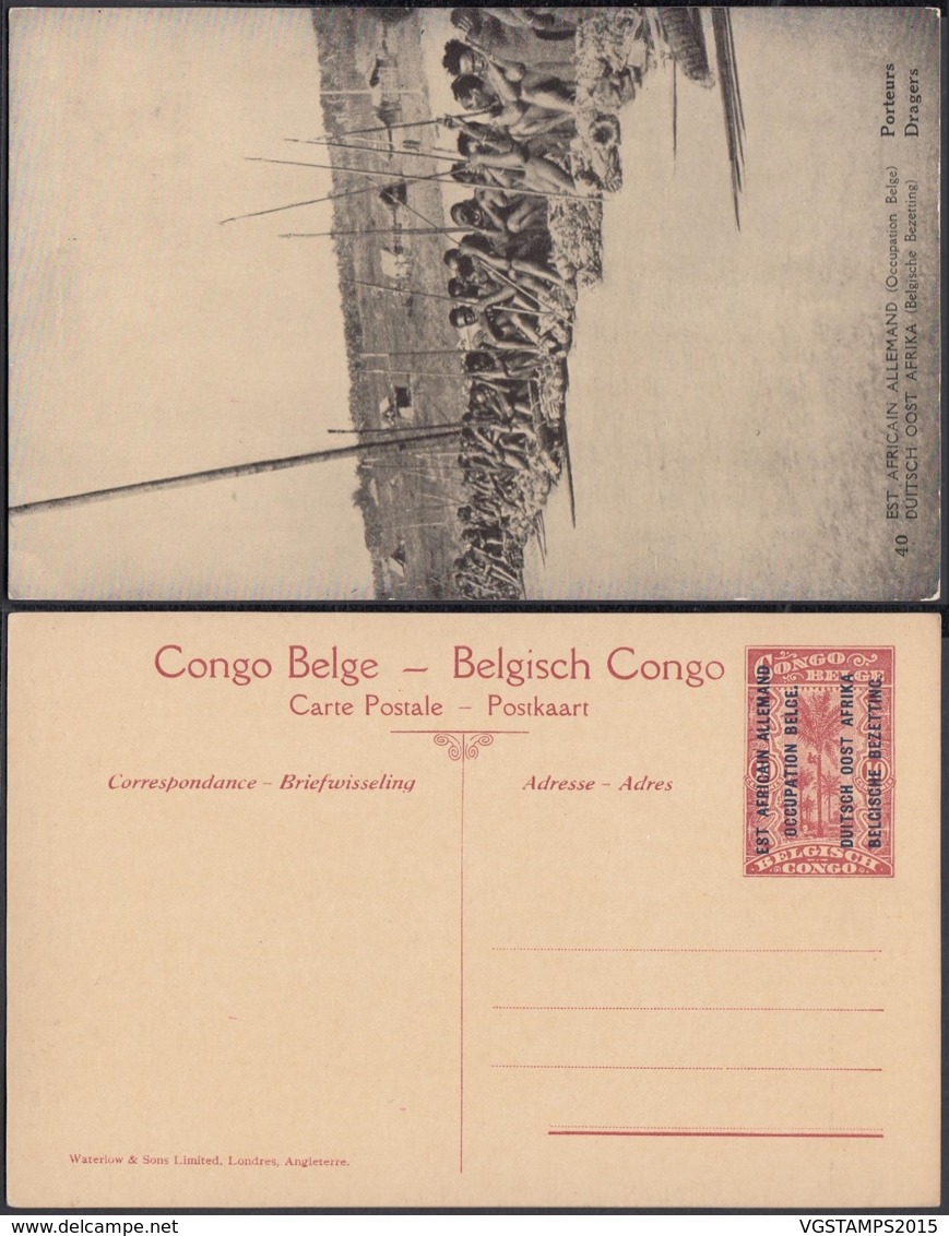 Congo Belge  - Entier Postal Nr. 40 - Est Africain Allemand-Occupation Belge- Porteurs  (DD) DC1769 - Postwaardestukken