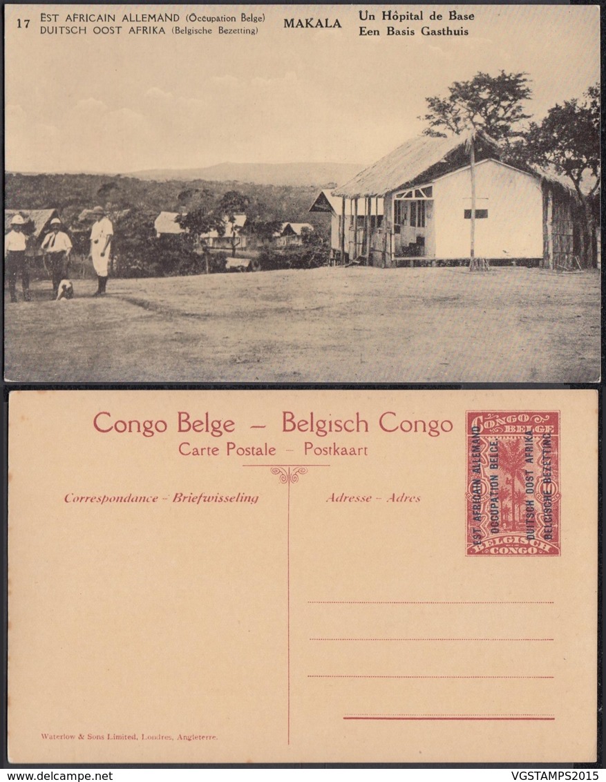 Congo Belge  - Entier Postal Nr. 17 - Est Africain Allemand-Occupation Belge- MAKALA - Un Hôpital De Base   (DD) DC1780 - Postwaardestukken