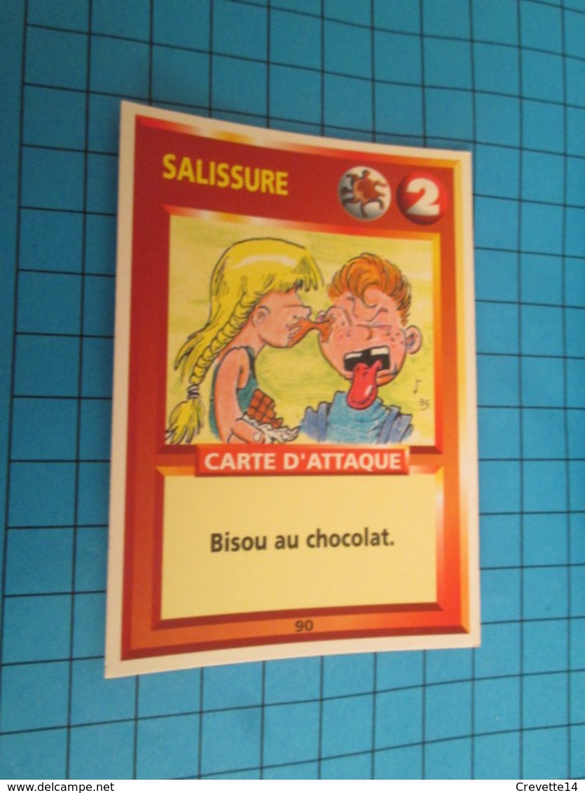 1576-1600 : TRADING CARD 1991 JEU "CANAILLES" PANINI / SALISSURE - BISOU AU CHOCOLAT - Autres & Non Classés