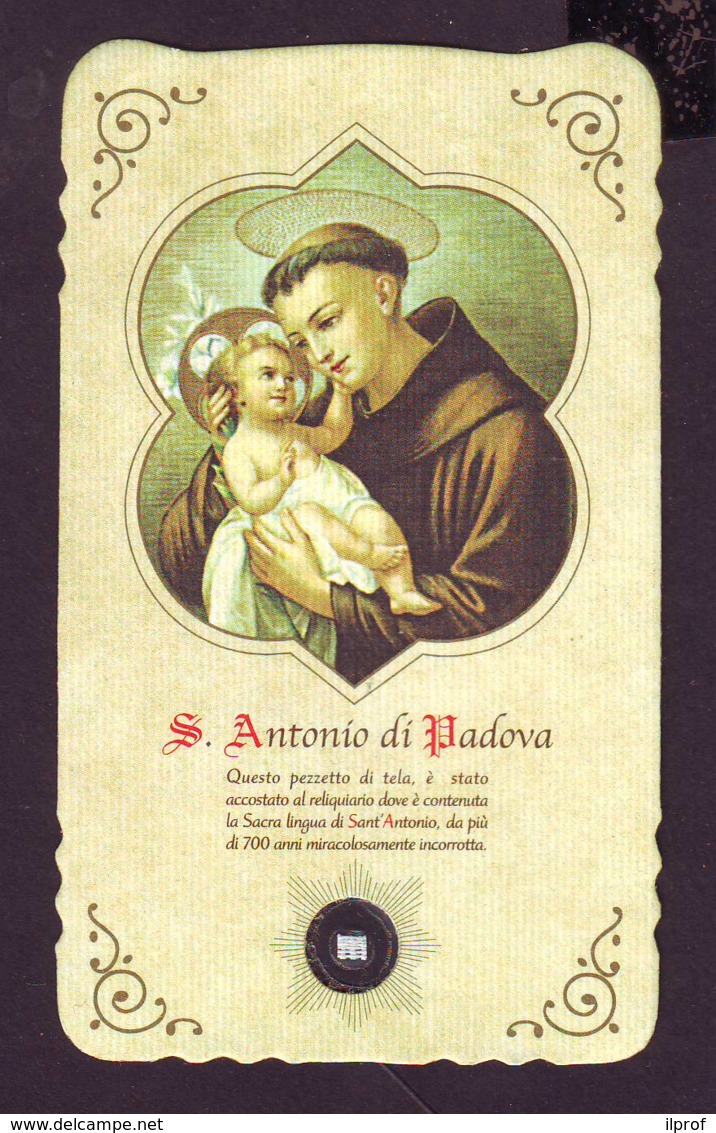 Reliquia Di S. Antonio Di Padova, Santino Sagomato Con  Preghiera - Religione & Esoterismo