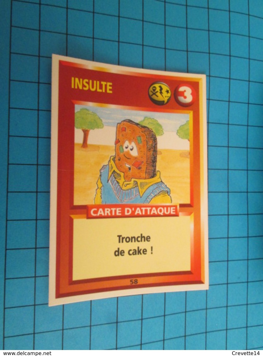 1576-1600 : TRADING CARD 1991 JEU "CANAILLES" PANINI / INSULTE - TRONCHE DE CAKE - Autres & Non Classés