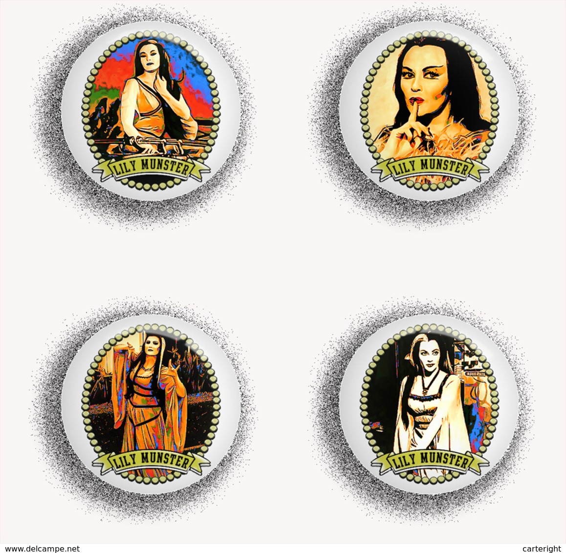 35 X The Munsters LILY Movie Film Fan ART BADGE BUTTON PIN SET 1 (1inch/25mm Diameter) - Films