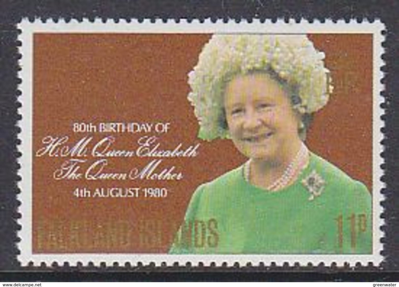 Falkland Islands 1980 80th Birthday Queen Mother 1v ** Mnh (41754F) - Falklandeilanden