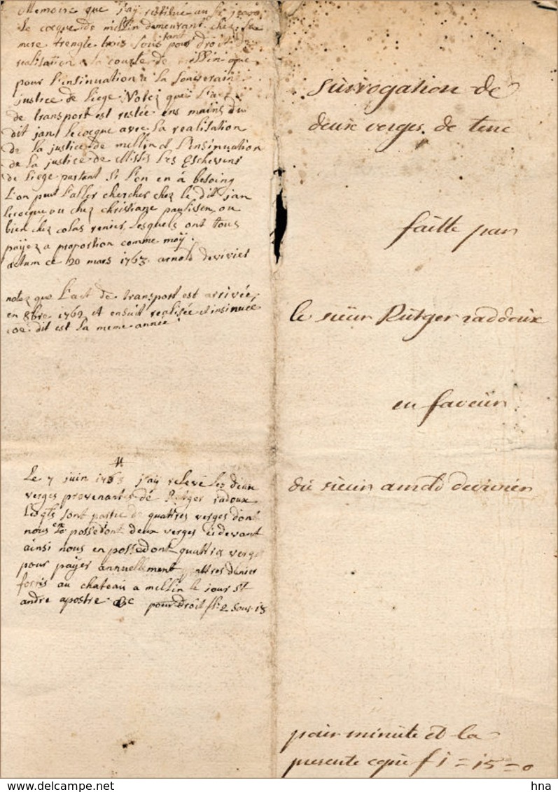 Convention D'achat D'une Terre à Melen, 1762 - Manuscripten