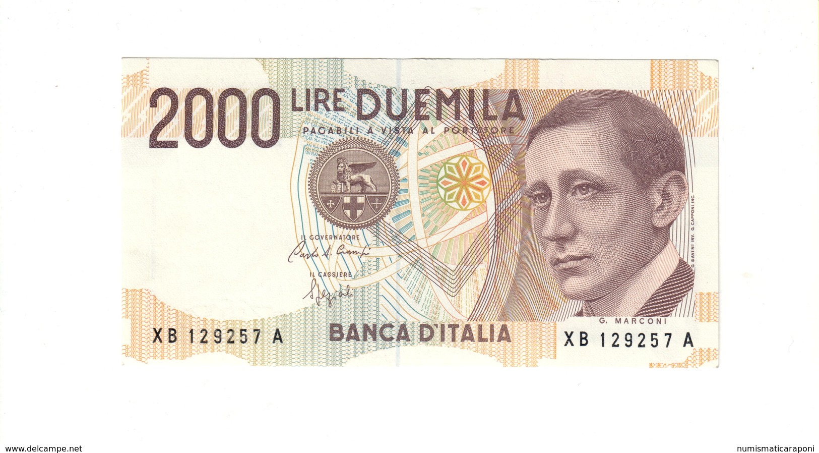 2000 Lire Marconi Serie Sostitutiva Xb 1992 Sup LOTTO 2063 - 2.000 Lire