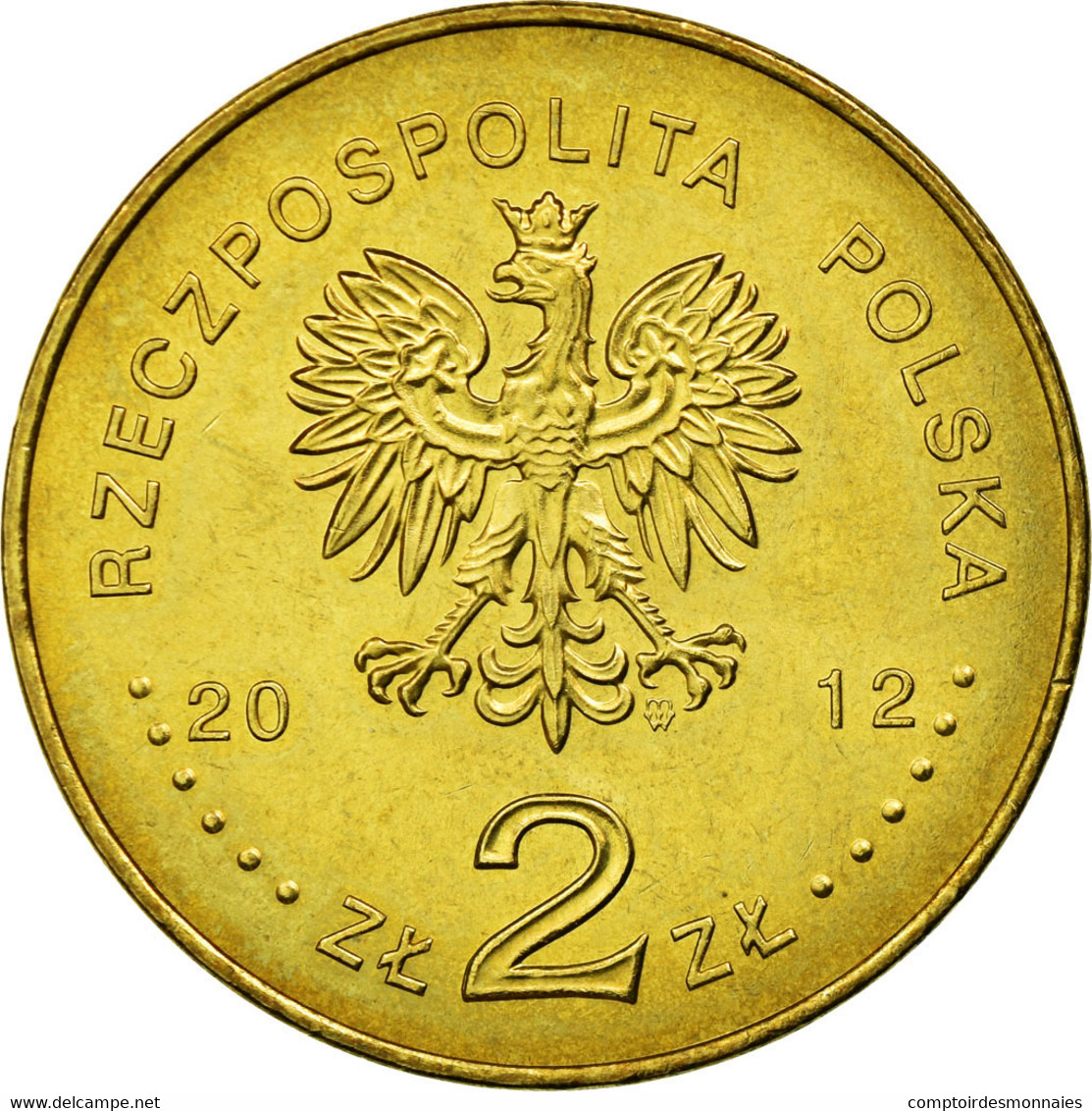 Monnaie, Pologne, 2 Zlote, 2012, Warsaw, TTB+, Laiton, KM:835 - Polonia