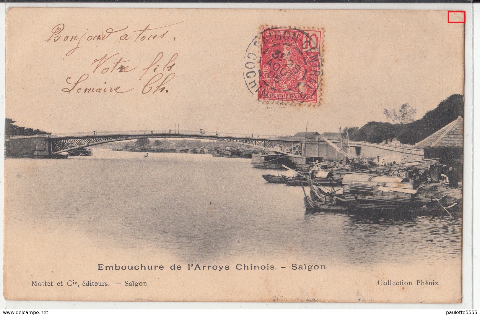 CPA- EMBOUCHURE De L'ARROYS CHINOIS- SAÏGON -1905- 2scans - Viêt-Nam