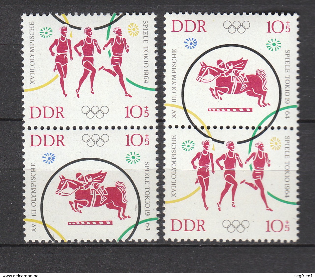 Deutschland DDR ** 1039-1044 Olympia 1964 SZd53, SZd56 Katalog 18,70 - Unused Stamps