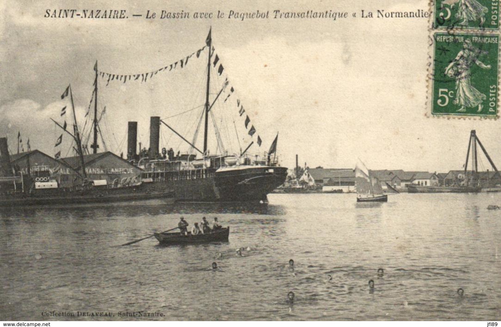 44 - Loire Atlantique - Saint Nazaire - Le Bassin Avec Le Paquebot Transatlantique "La Normandie - C 3816 - Saint Nazaire