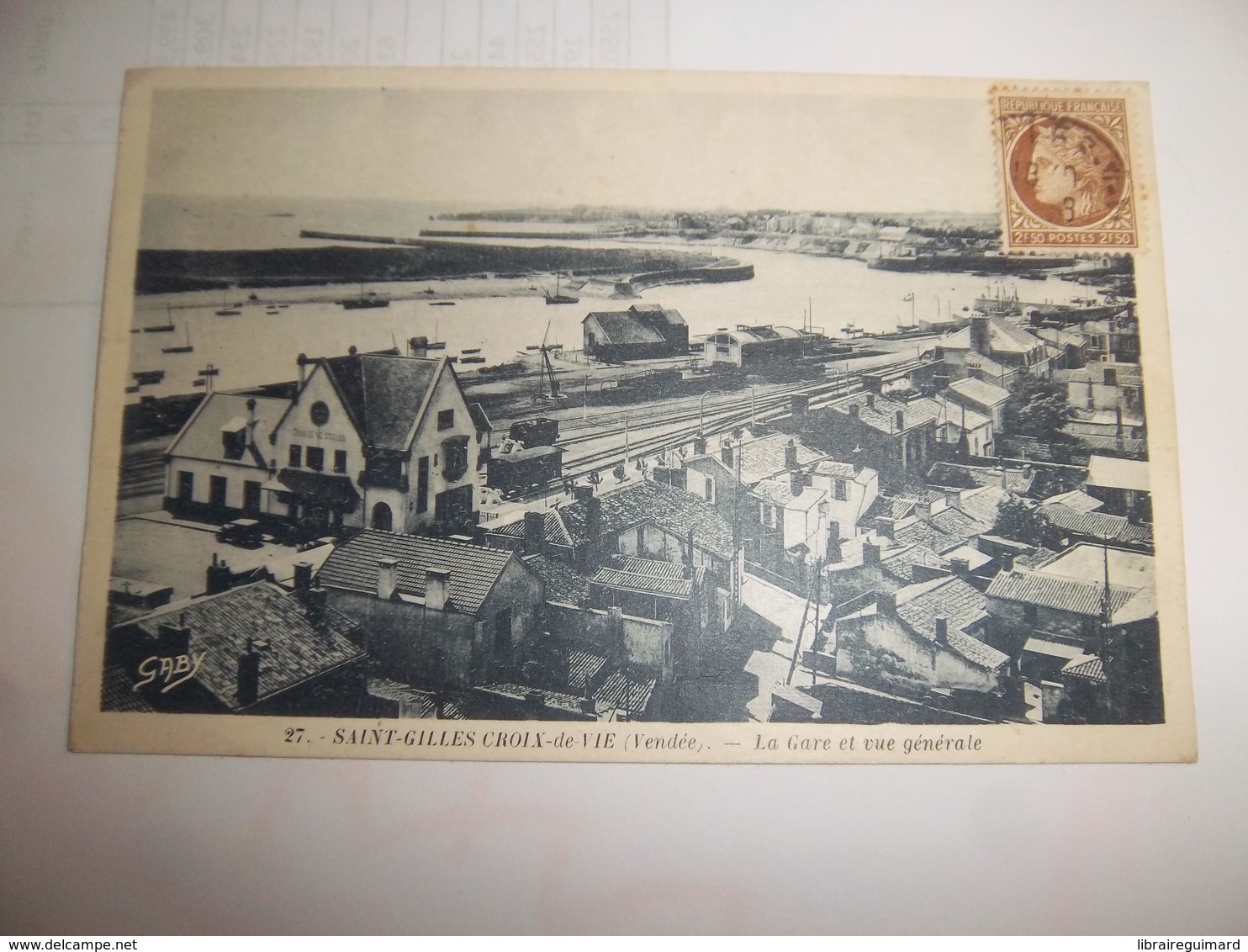 7aey - CPA N°27 - ST GILLES CROIX DE VIE - La Gare Et Vue Générale -  [85] Vendée - - Saint Gilles Croix De Vie