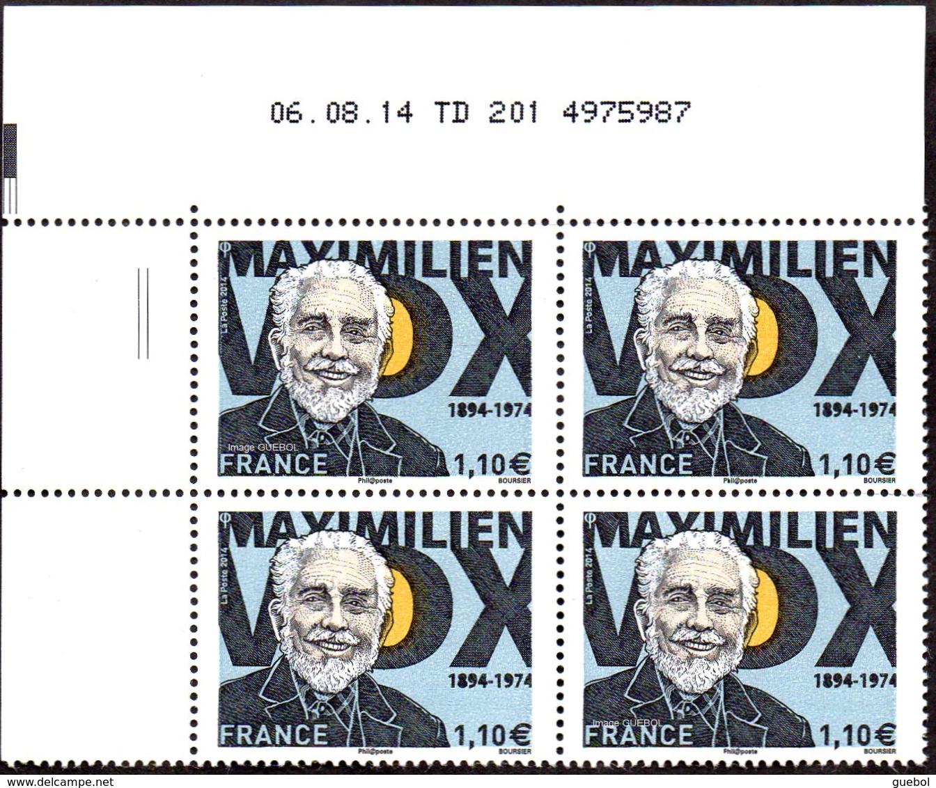 France Coin Daté N° 4906 ** (2tirets) Maximilien Du 06.08.2014 - 2010-2019