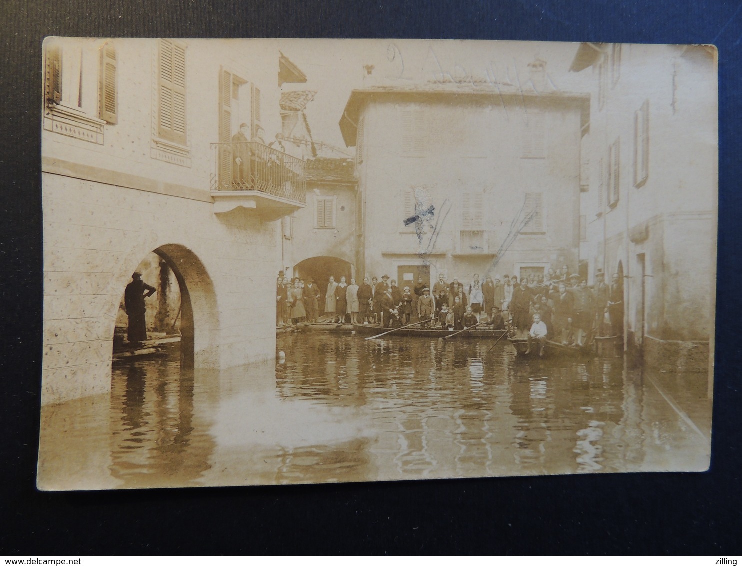 Mandello Del Lario- Anni '20-Il Lago In Piazza- Foto Originale - Lecco