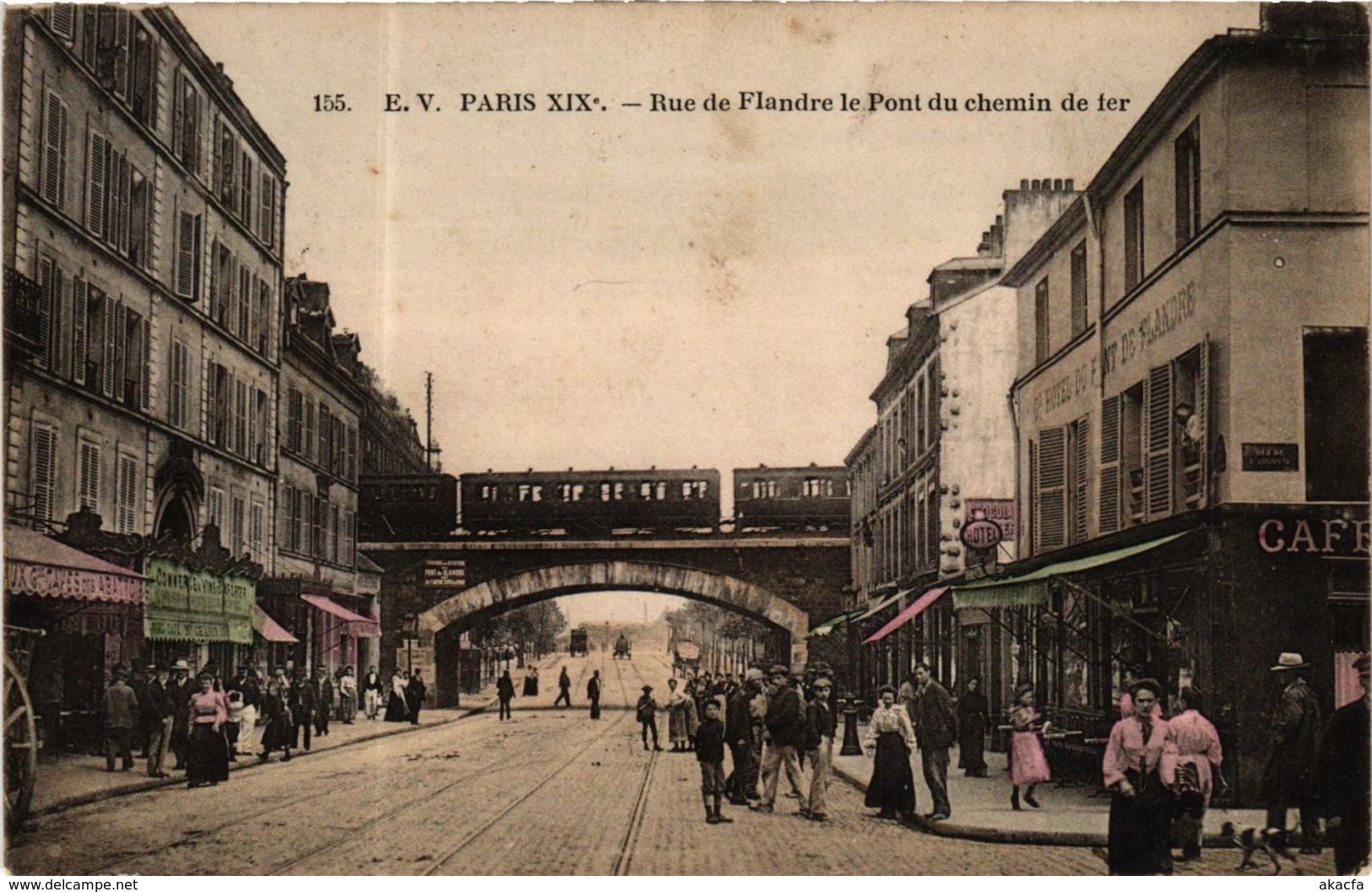 CPA PARIS 19e Rue De Flandre Le Pont Du Chemin De Fer (574456) - District 19