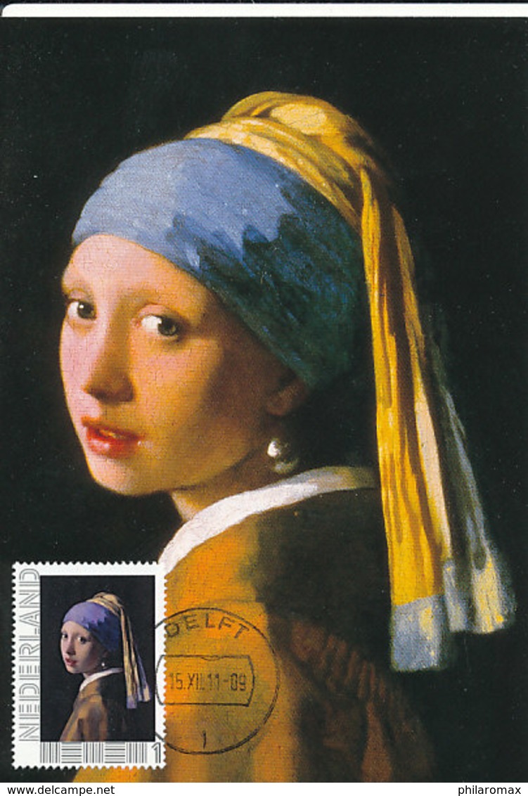 D36025 CARTE MAXIMUM CARD 2011 NETHERLANDS - GIRL WITH A PEARL EARRING BY VERMEER CP ORIGINAL - Sonstige & Ohne Zuordnung