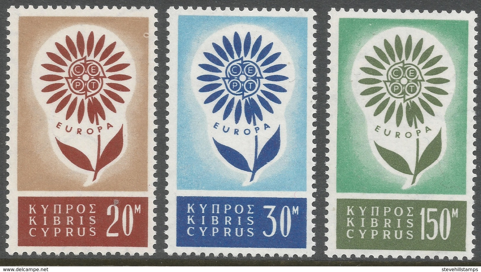 Cyprus. 1964 Europa. MH Complete Set. SG 249-251 - Unused Stamps