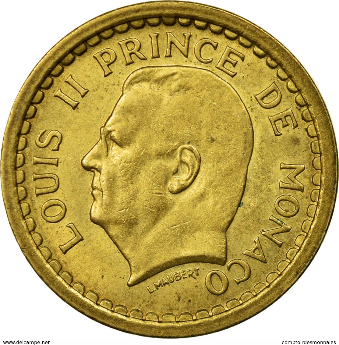 Monnaie, Monaco, Louis II, Franc, Undated (1943), Paris, TTB, Aluminium - 1922-1949 Louis II