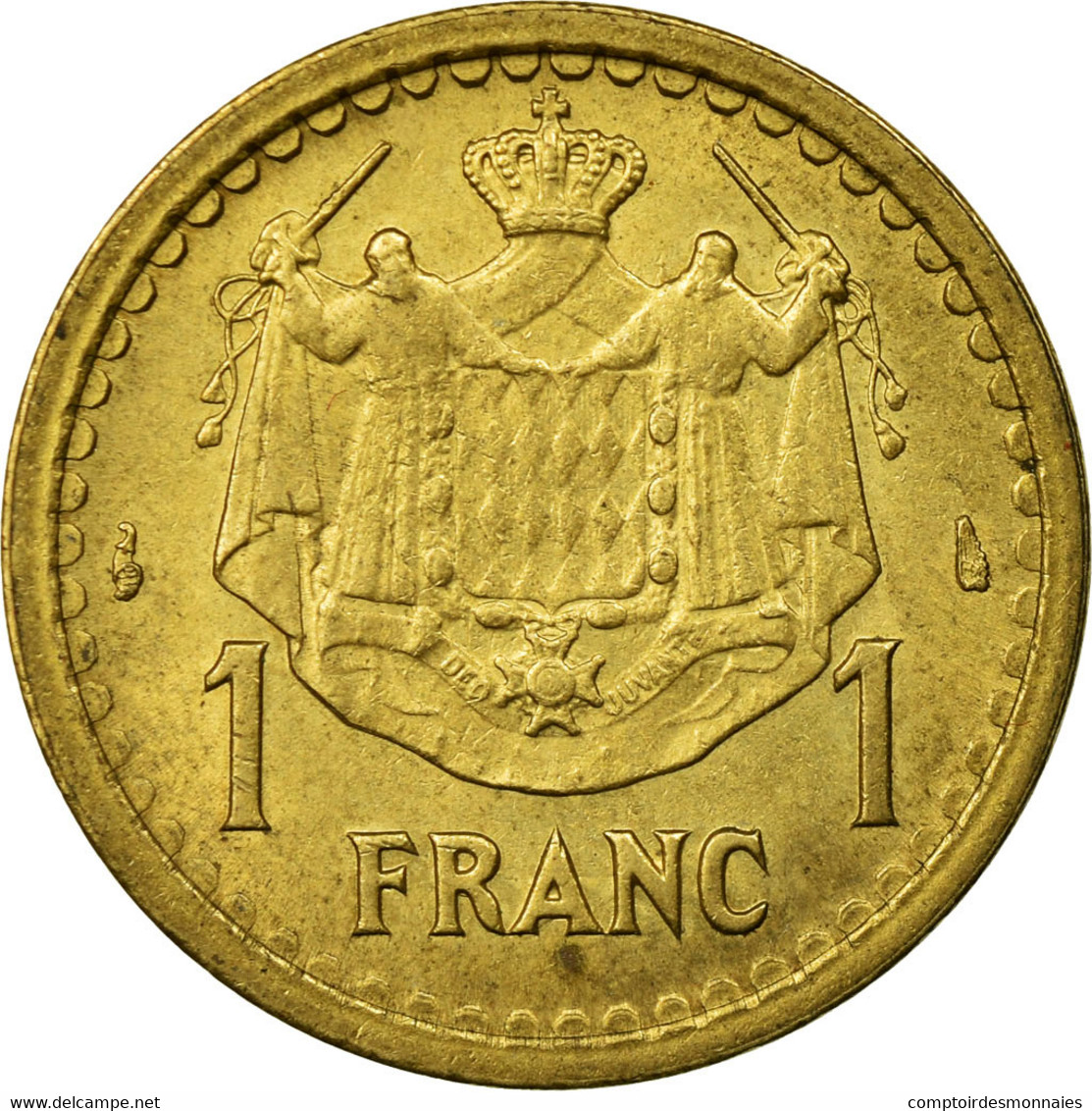 Monnaie, Monaco, Louis II, Franc, Undated (1943), Paris, TTB, Aluminium - 1922-1949 Louis II