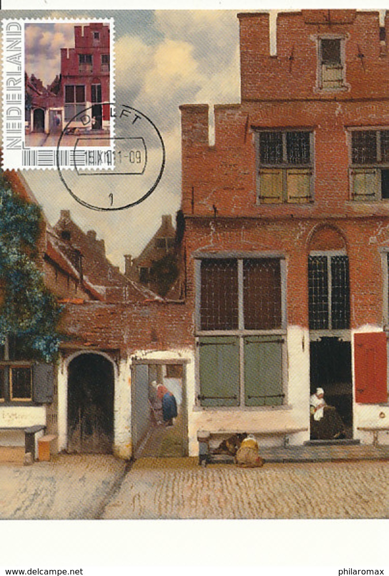 D36045 CARTE MAXIMUM CARD 2011 NETHERLANDS - LITTLE STREET BY VERMEER CP ORIGINAL - Sonstige & Ohne Zuordnung