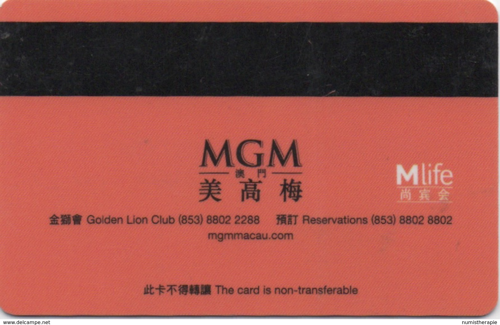 Carte De Membre Casino : MGM Grand Macau Macao : Elite - Cartes De Casino