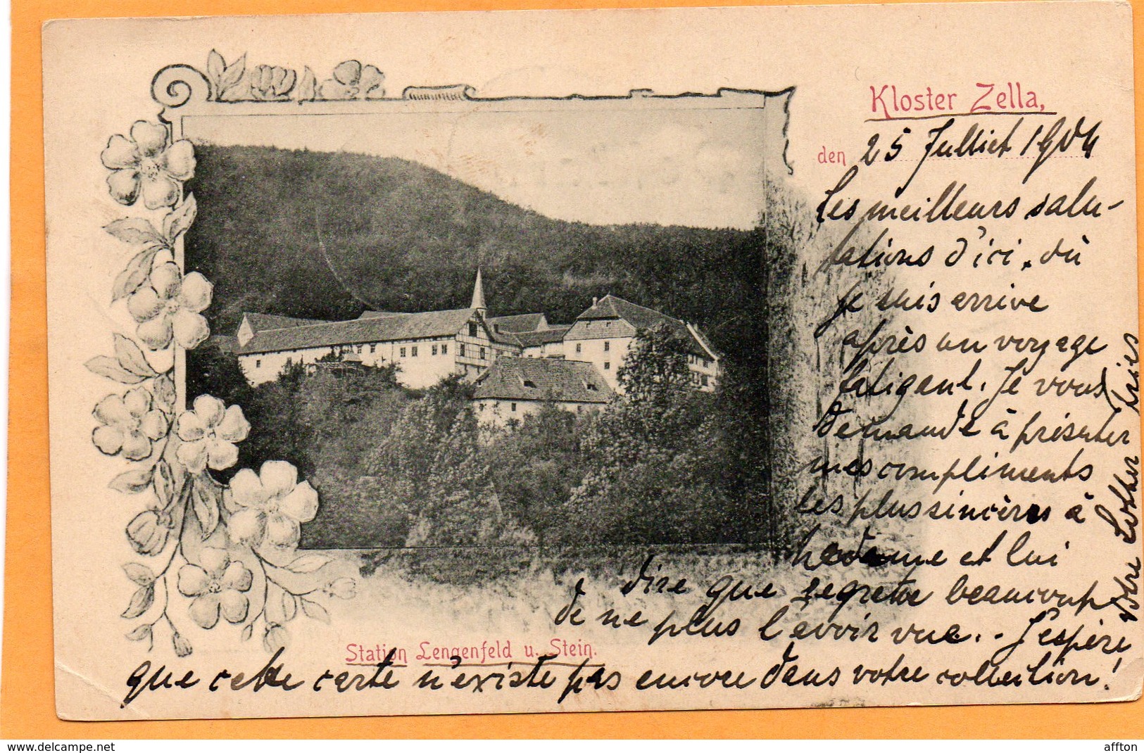 Kloster Zella Rodeberg 1904 Postcard - Sonstige & Ohne Zuordnung