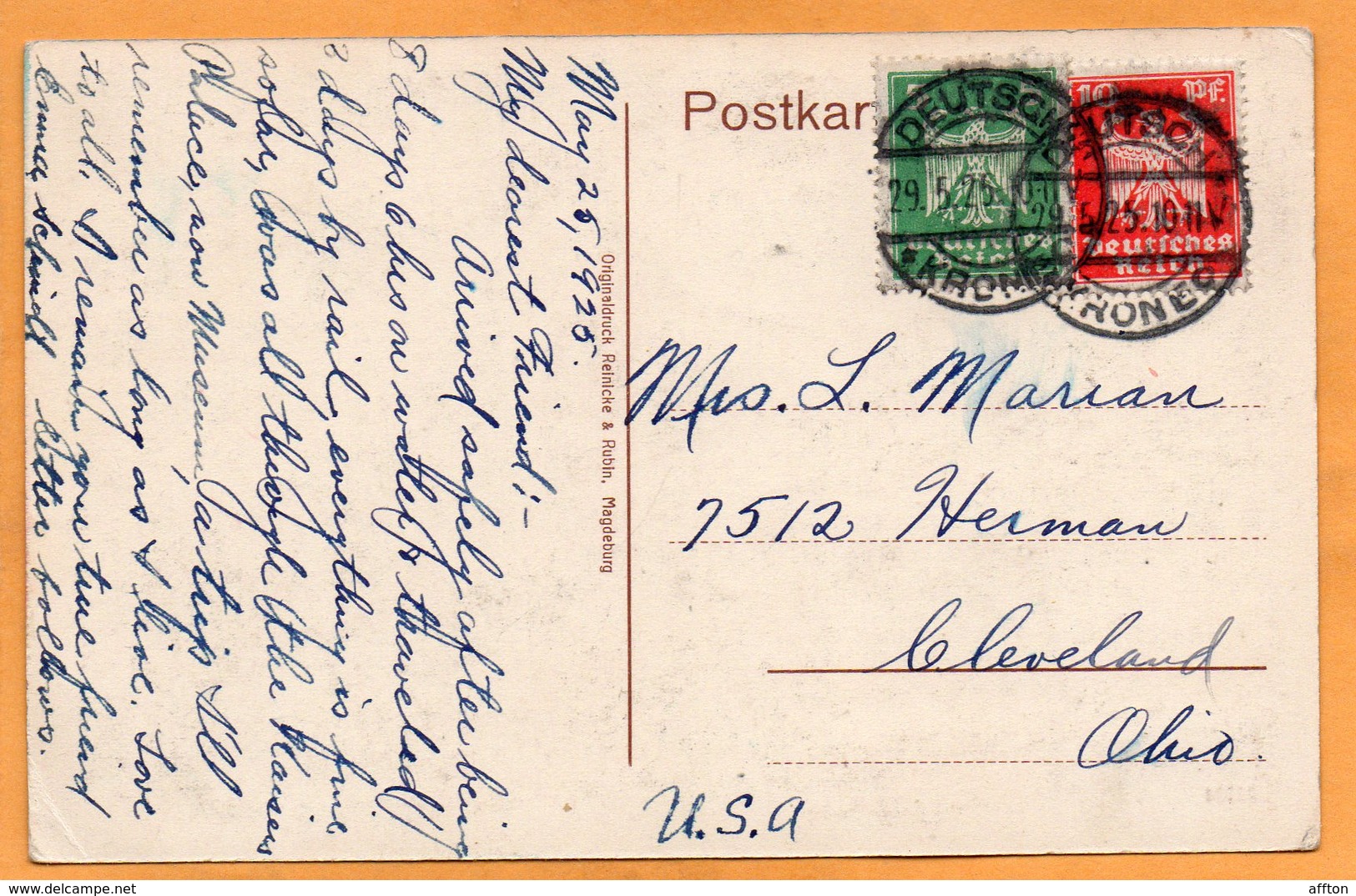 Deutsche Krone Poland 1925 Postcard - Polen