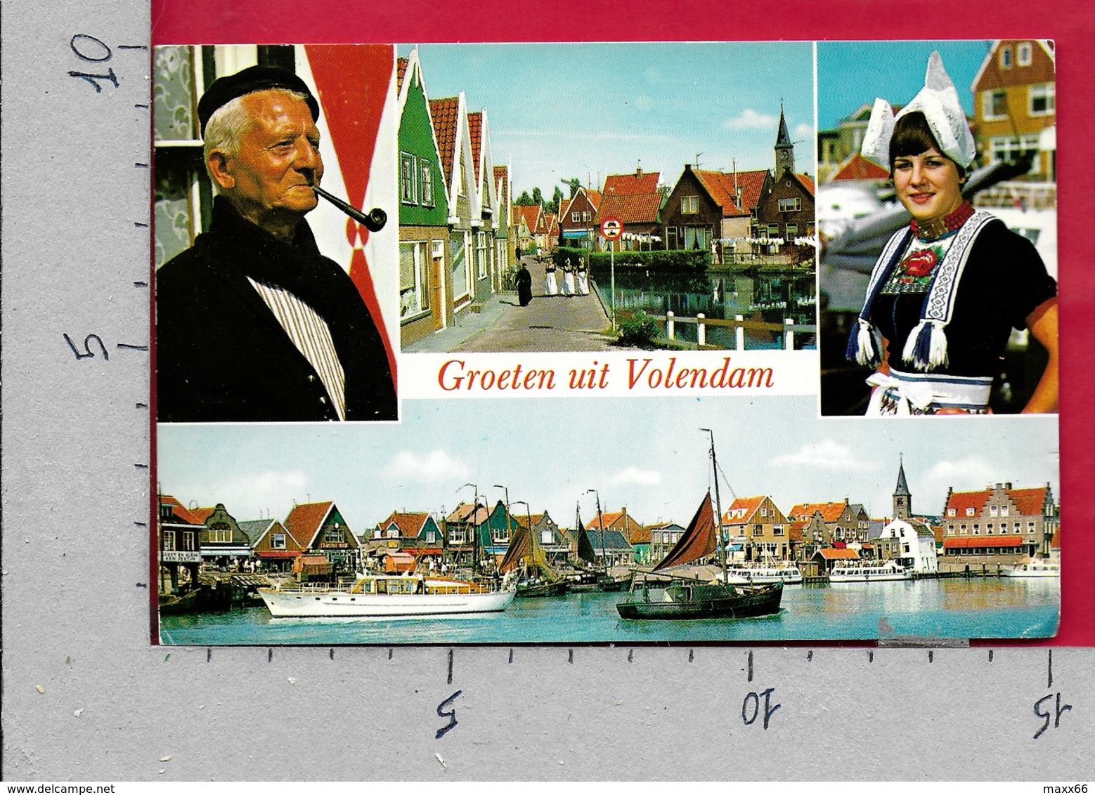 CARTOLINA VG PAESI BASSI - Groeten Uit VOLENDAM - Vedutine Multivue - 10 X 15 - ANN. 1977 - Saluti Da.../ Gruss Aus...