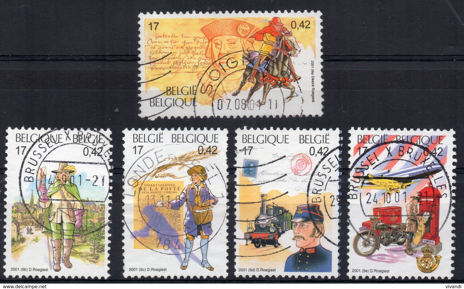 Belgium - 2001 - "Belgica" Stamp Exhibition (2nd Issue) - Used - Oblitérés