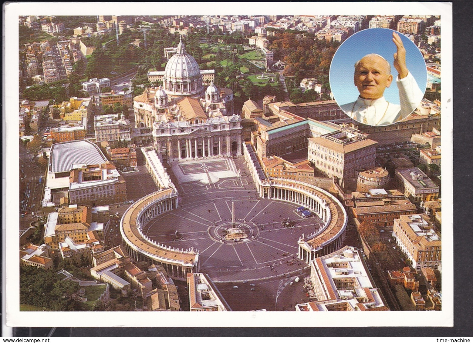 Postkarte Vatikan 1999 Petersdom , Papst ... - Vatican