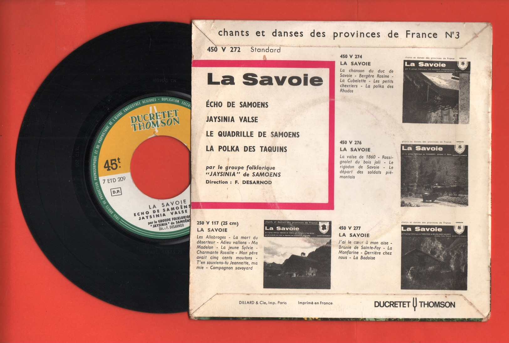 GROUPE JAYSINIA DE SAMOENS - LA SAVOIE - ECHO DE SAMOENS / JAYSINIA VALSE / LE QUADRILLE DE SAMOENS / LA POLKA DES TAQUI - Otros & Sin Clasificación