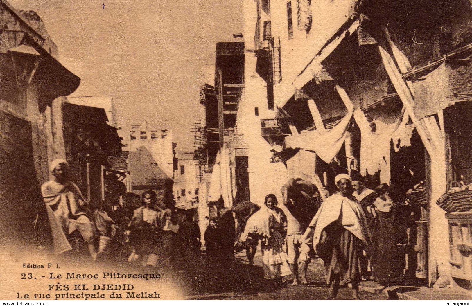 FEZ - 154 1-  JUDAICA. La Rue Principale Du Mellah. - Fez (Fès)