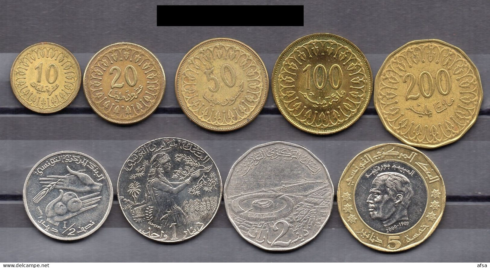 Circulated  Coins  //   Lot De Piéces Circulées - Tunisie