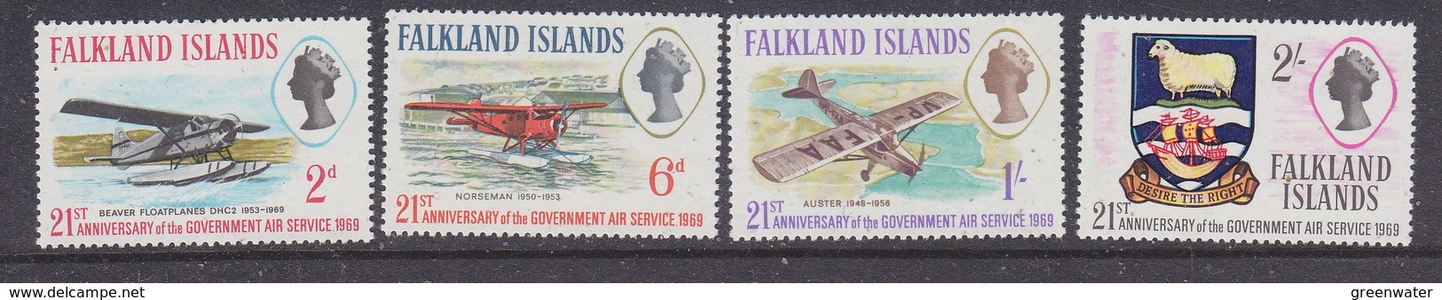 Falkland Islands 1969 Government Air Service 4v ** Mnh (41757) - Falklandeilanden