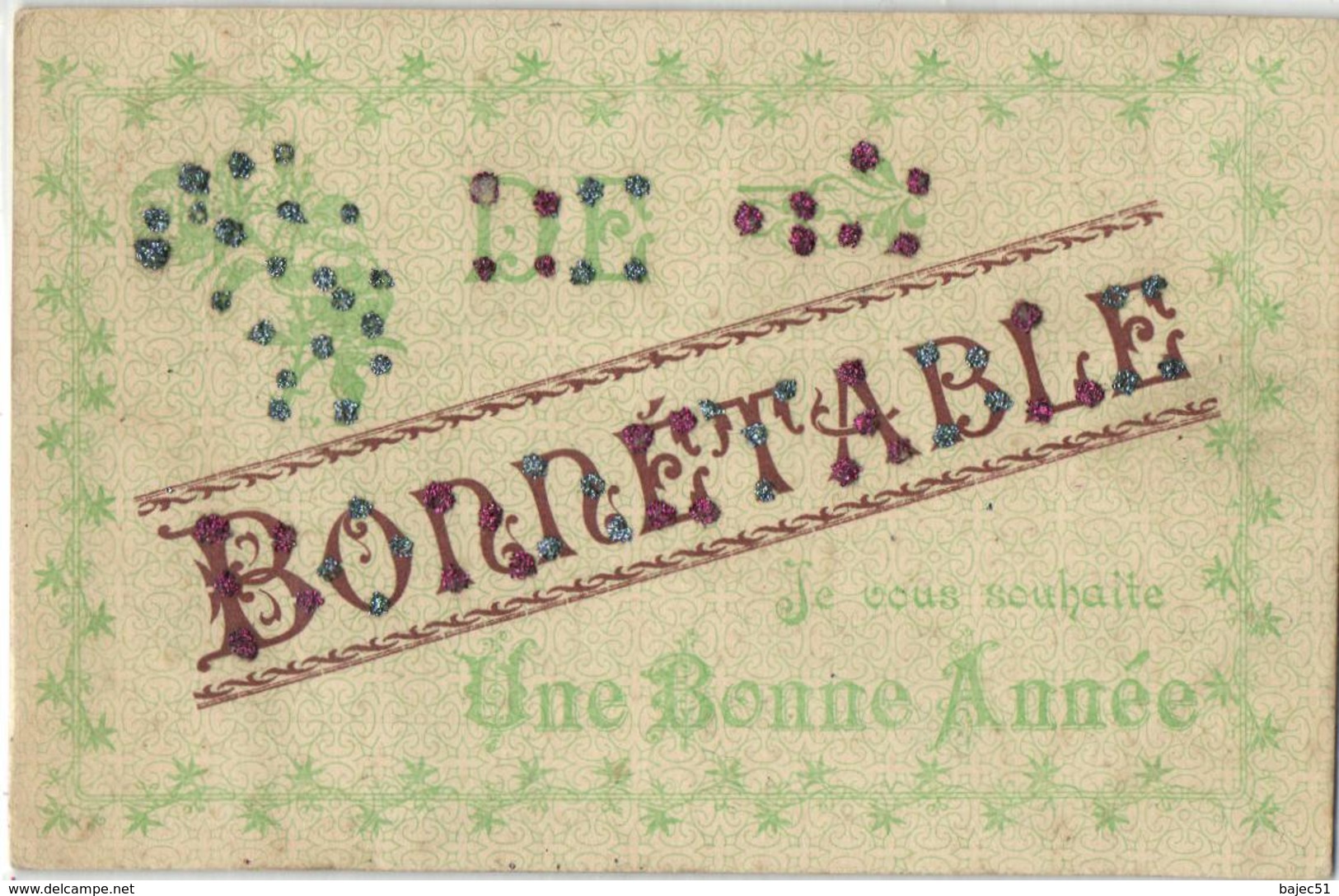 1 Cpa Bonnétable Je Vous Souhaite Une Bonne Année - Bonnetable