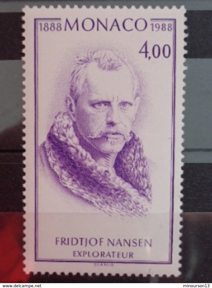 MONACO 1988 Y&T N° 1640 ** - CENTENAIRE DE LA 1ere TRAVERSEE DU GROENLAND PAR FRIDTJOF NANSEN - Unused Stamps