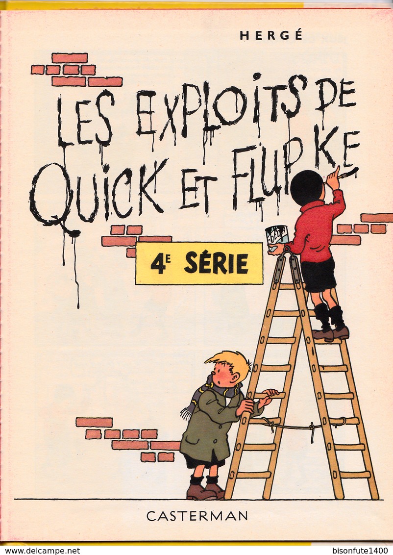 Tintin - Hergé : Les Exploits De Quick Et Flupke ( 4ème Série ) - Edition Des Années 60. - Quick Et Flupke