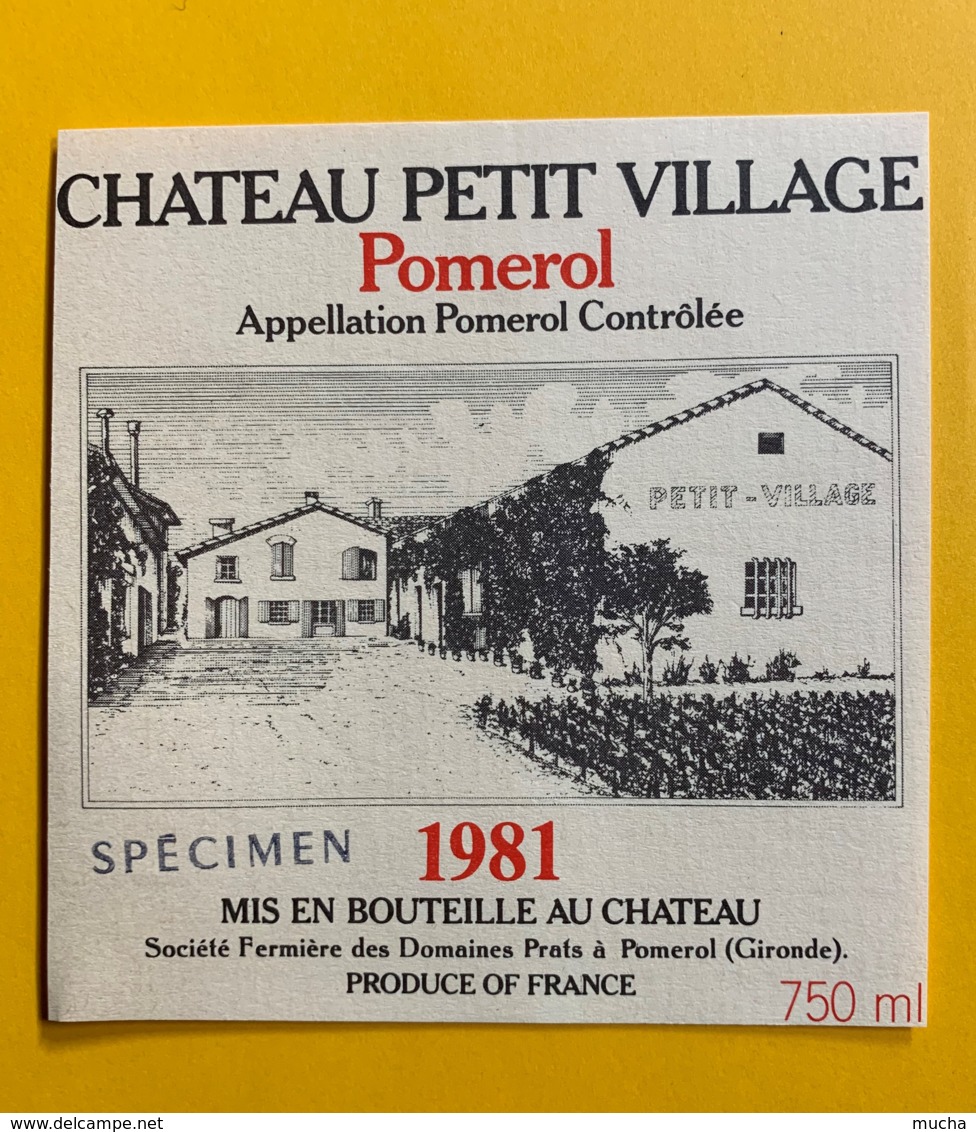 9851 - Château Petit Village 1981 Pomerol Spécimen - Bordeaux