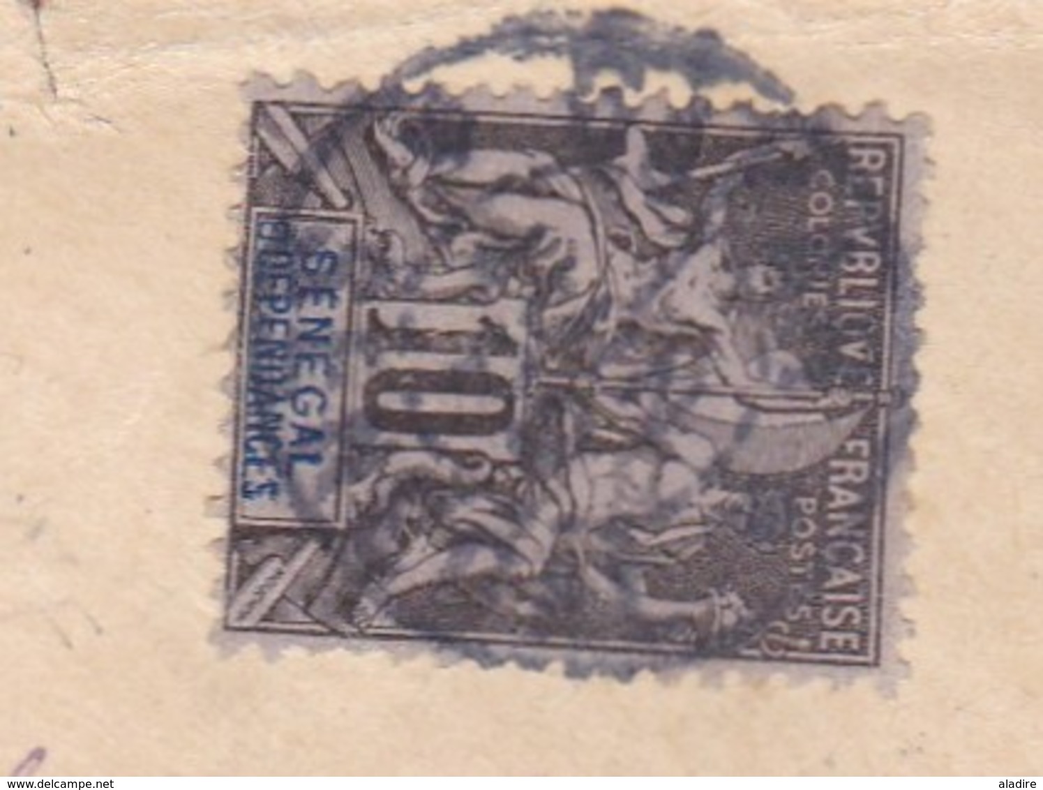 1899 - Enveloppe De Dakar, Sénégal Vers Cramans, Par Arc Senans, Doubs - Affrt 15 C Type Groupe 10 C + 5 C - Cad Arrivée - Briefe U. Dokumente