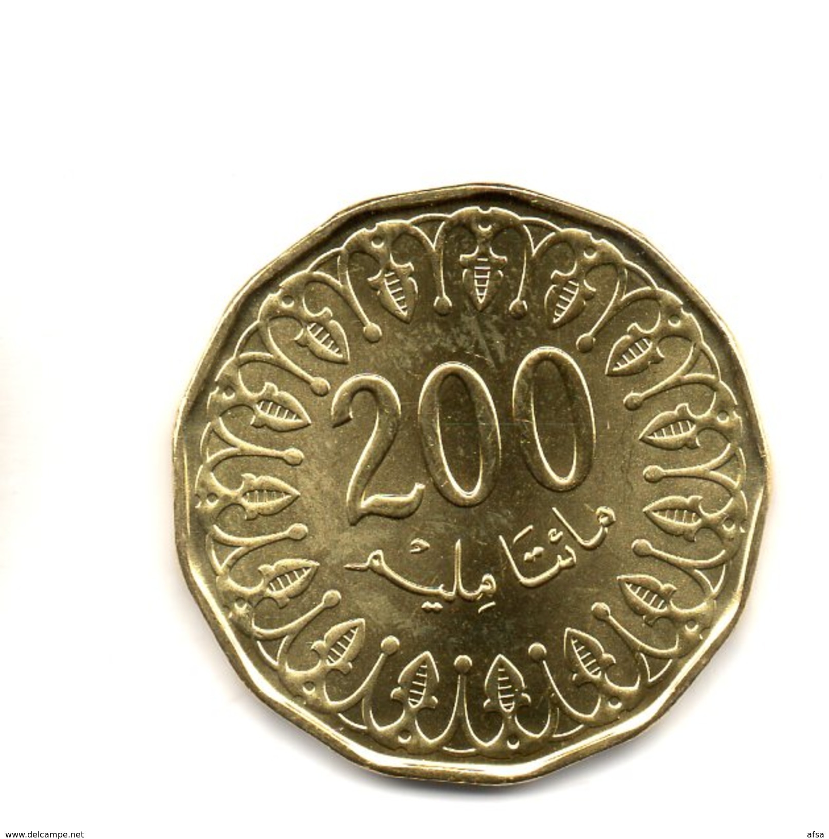 2013 -  200 Millimes UNC - Tunisie