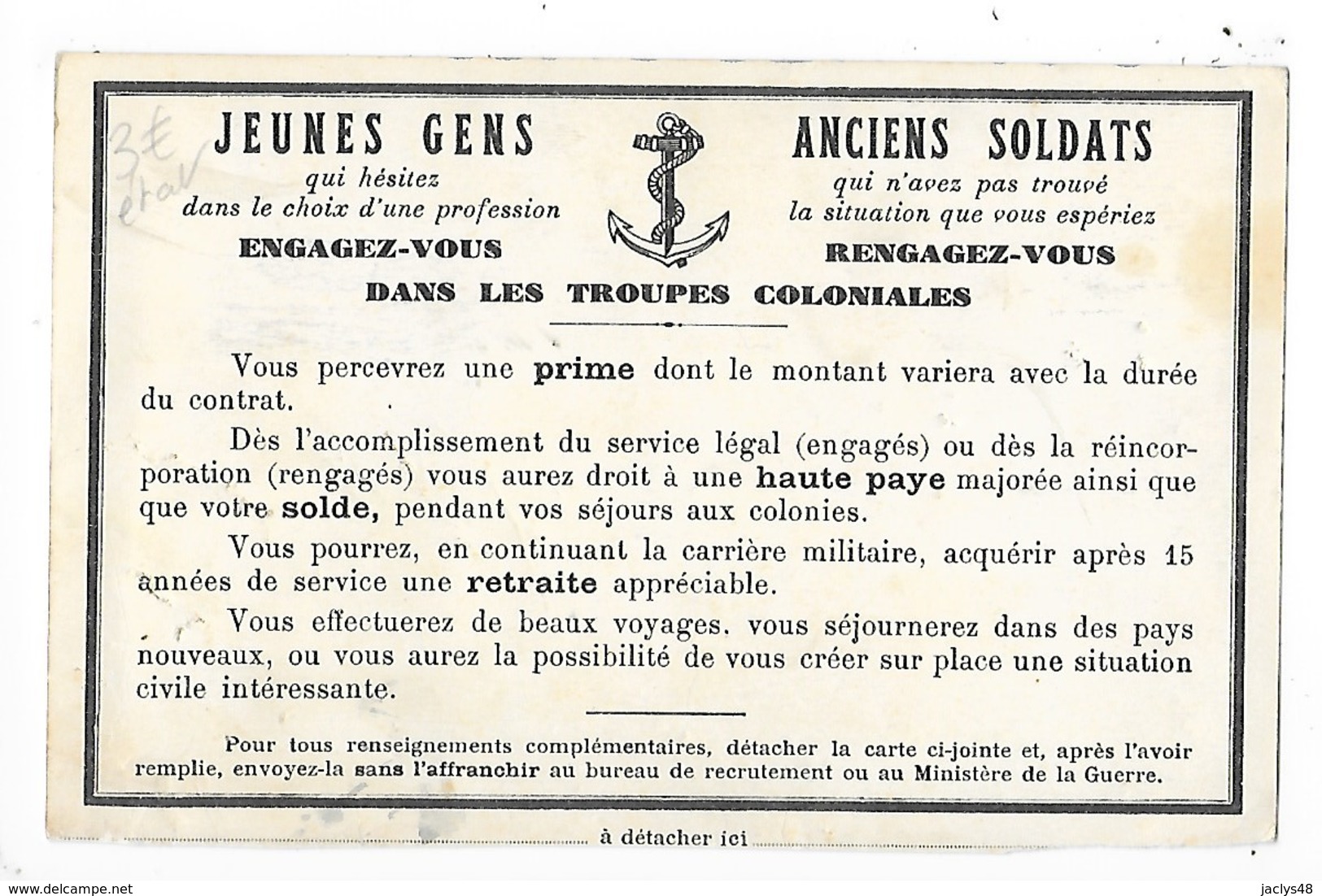 Engagez Vous Dans Les Troupes Coloniales   -  L 1 - Patriotiques