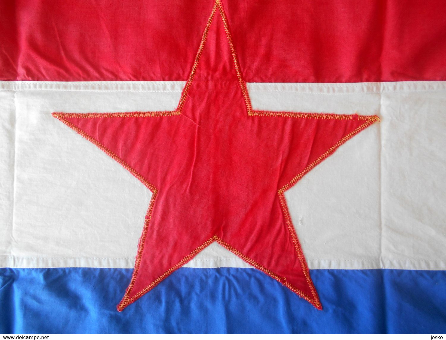 CROATIA Ex YUGOSLAVIA Original Vintage Communist Flag 1980s LARGER SIZE Drapeau Flagge Bandiera Kroatien Croatie Croazia - Banderas