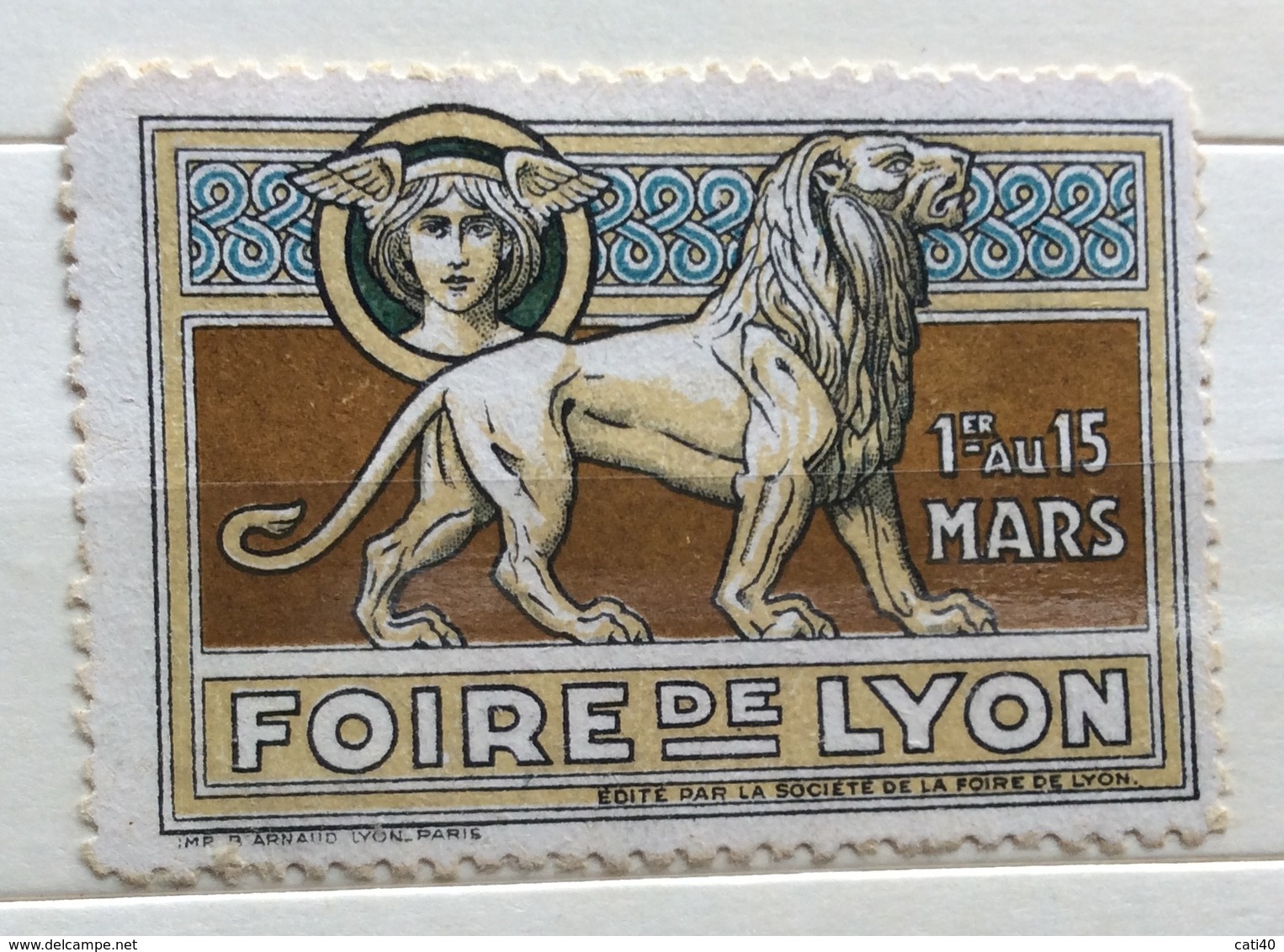 FOIRE DE LYON   ERINNOFILO CHIUDILETTERA  ETICHETTA PUBBLICITARIA - Non Classificati