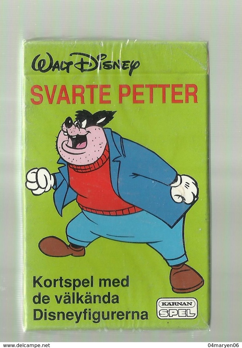 1 X  Zweeds Kaartspel   = "WALT DISNEY " SVARTE  PETTERL -Kortspel Med  De Välkända Disneyfigurerna   "- - Autres & Non Classés