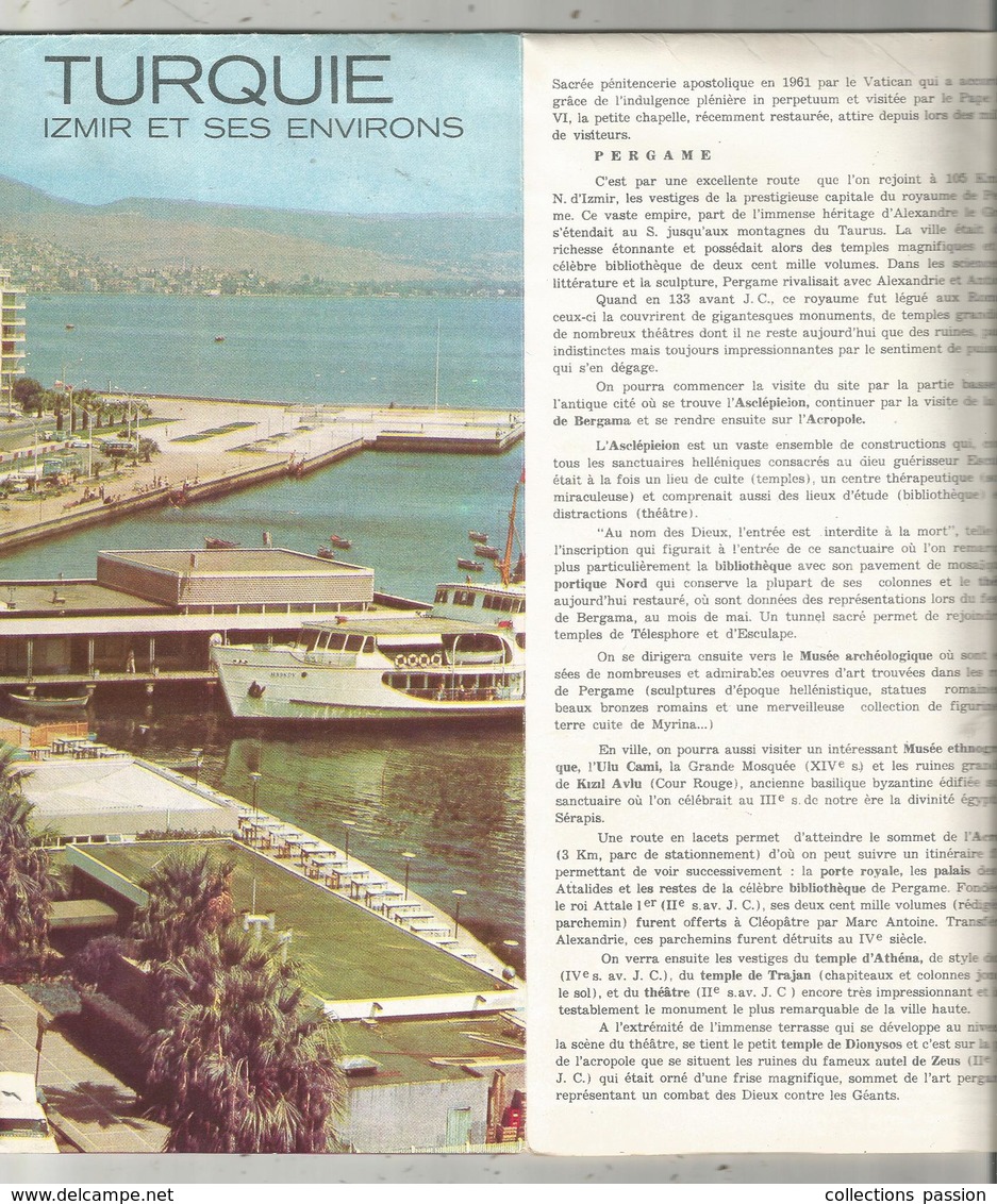 Dépliant Touristique, TURQUIE ,  IZMIR Et Ses Environs ,24 Pages ,1972 , 3 Scans ,frais Fr 2.25 E - Tourism Brochures