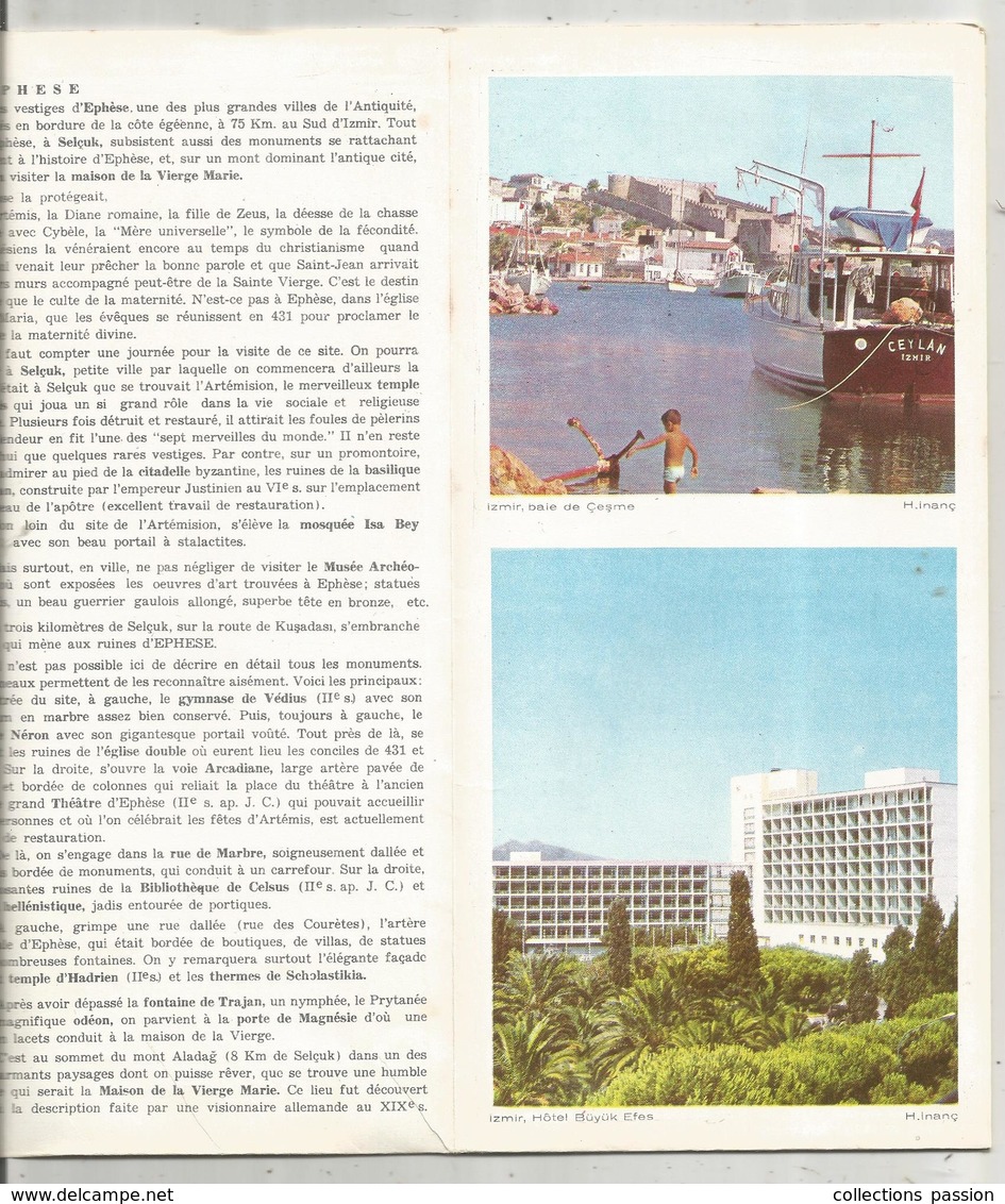 Dépliant Touristique, TURQUIE ,  IZMIR Et Ses Environs ,24 Pages ,1972 , 3 Scans ,frais Fr 2.25 E - Dépliants Touristiques