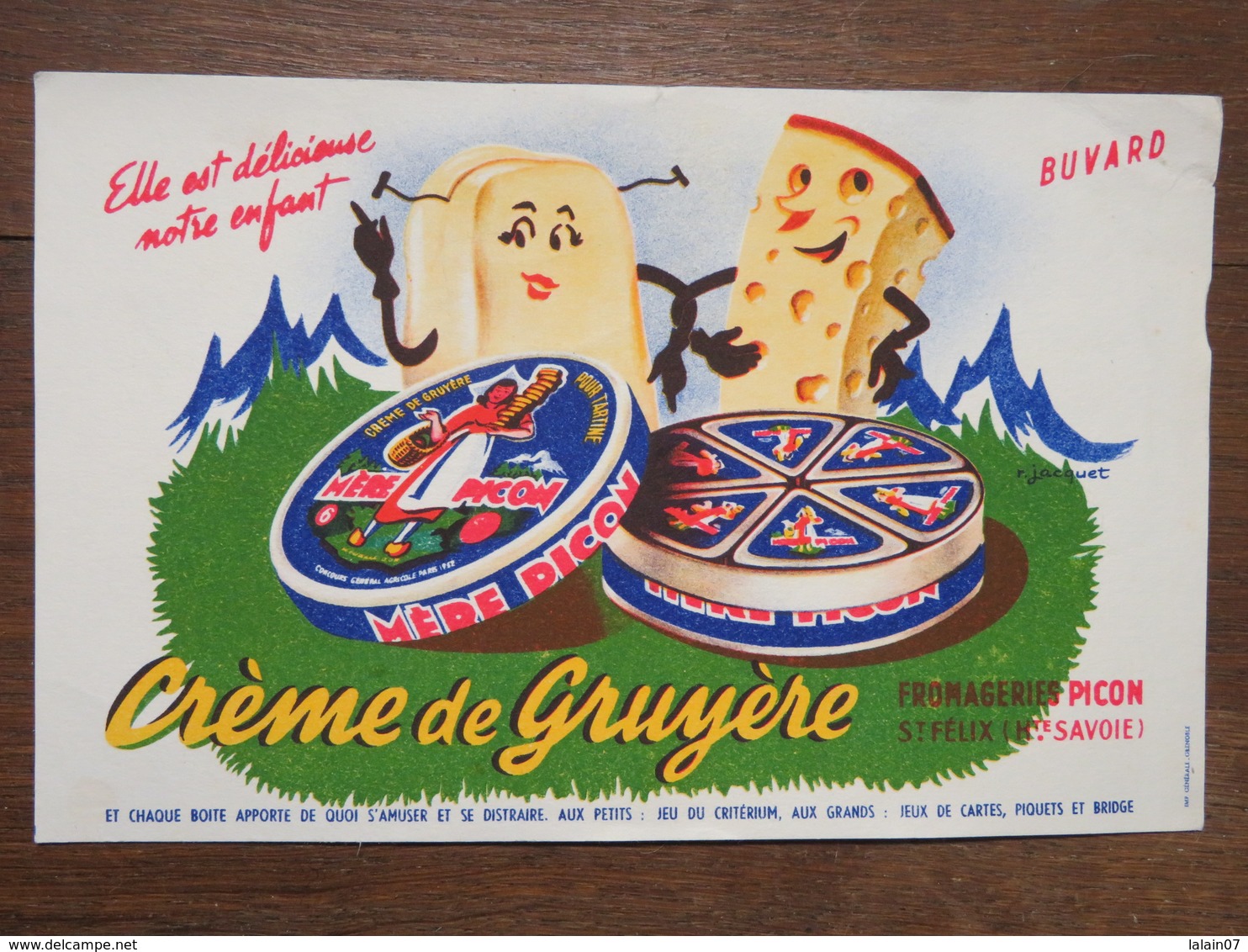 Buvard " CREMERIE GRUYERE", Fromagerie PICON, Saint-Félix (Haute-Savoie) - Produits Laitiers