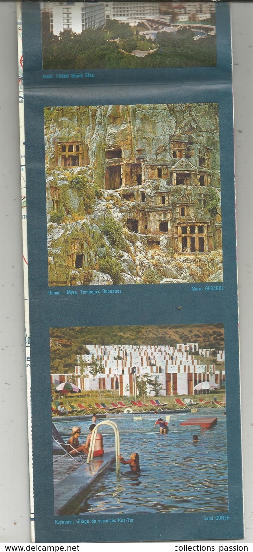 Dépliant Touristique, TURQUIE , 32 Pages Dont16pages De Carte Routière,1971 , 3 Scans ,frais Fr 2.45 E - Dépliants Touristiques